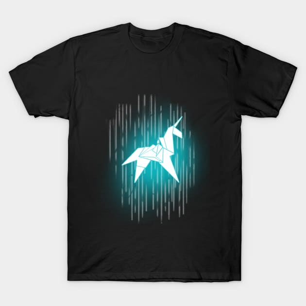 Unicorn in the Rain T-Shirt by VanHand